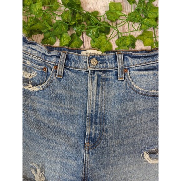 Abercrombie & Fitch Women's HIGH RISE 4" Distressed Shorts Size 27/4 READ - Picture 4 of 10
